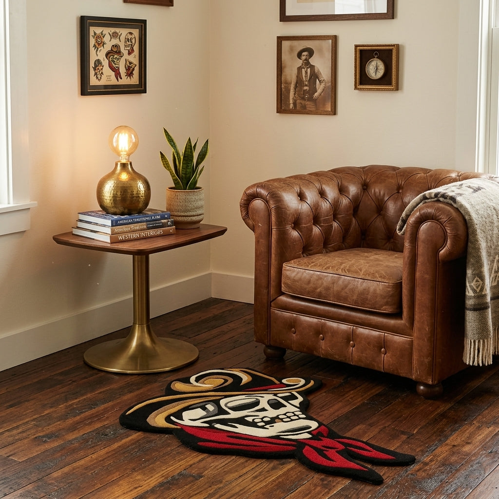 Cowboy Skull Rug