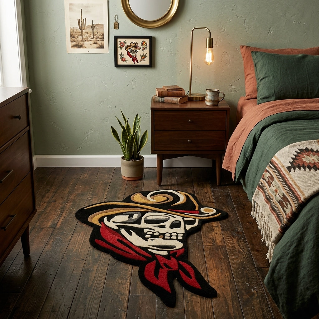 Cowboy Skull Rug