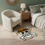 One Piece Luffy Skull Hand-Tufted Rug