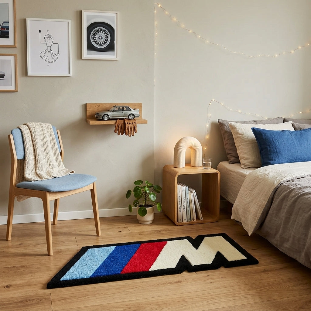 BMW M Logo Hand-Tufted Rug