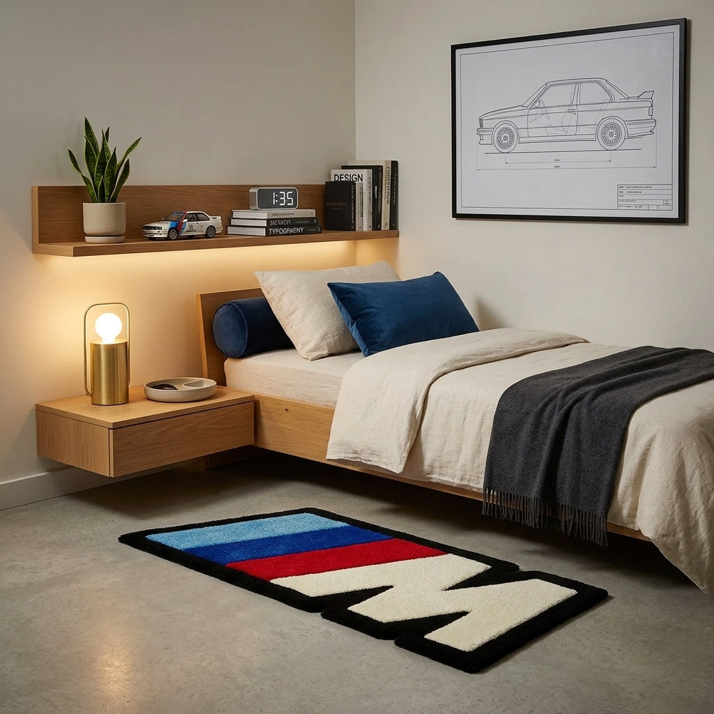 BMW M Logo Hand-Tufted Rug