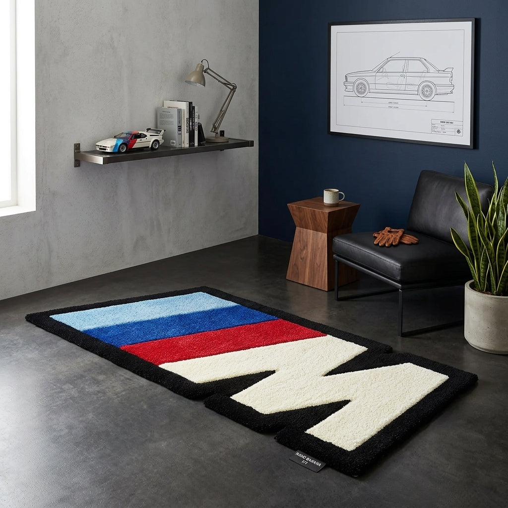 BMW M Logo Hand-Tufted Rug