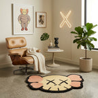 Kaws Cream Colour Hand-Tufted Rug