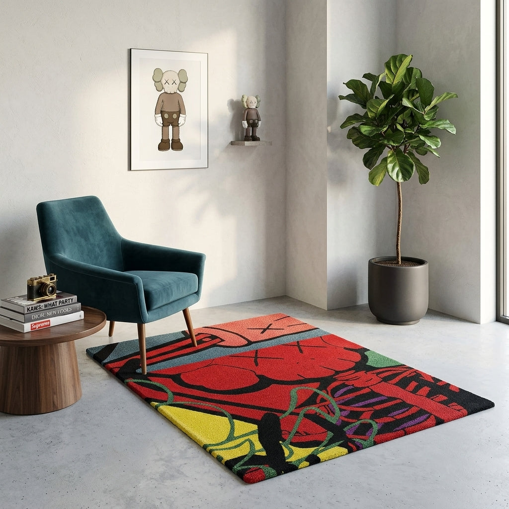 KAWS Art Rug by Just Rugs