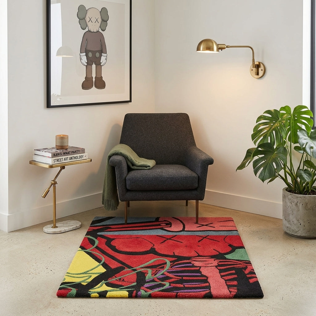 KAWS Art Rug by Just Rugs
