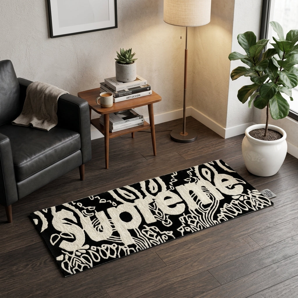 Supreme Logo x Bandana Hand-Tufted Rug