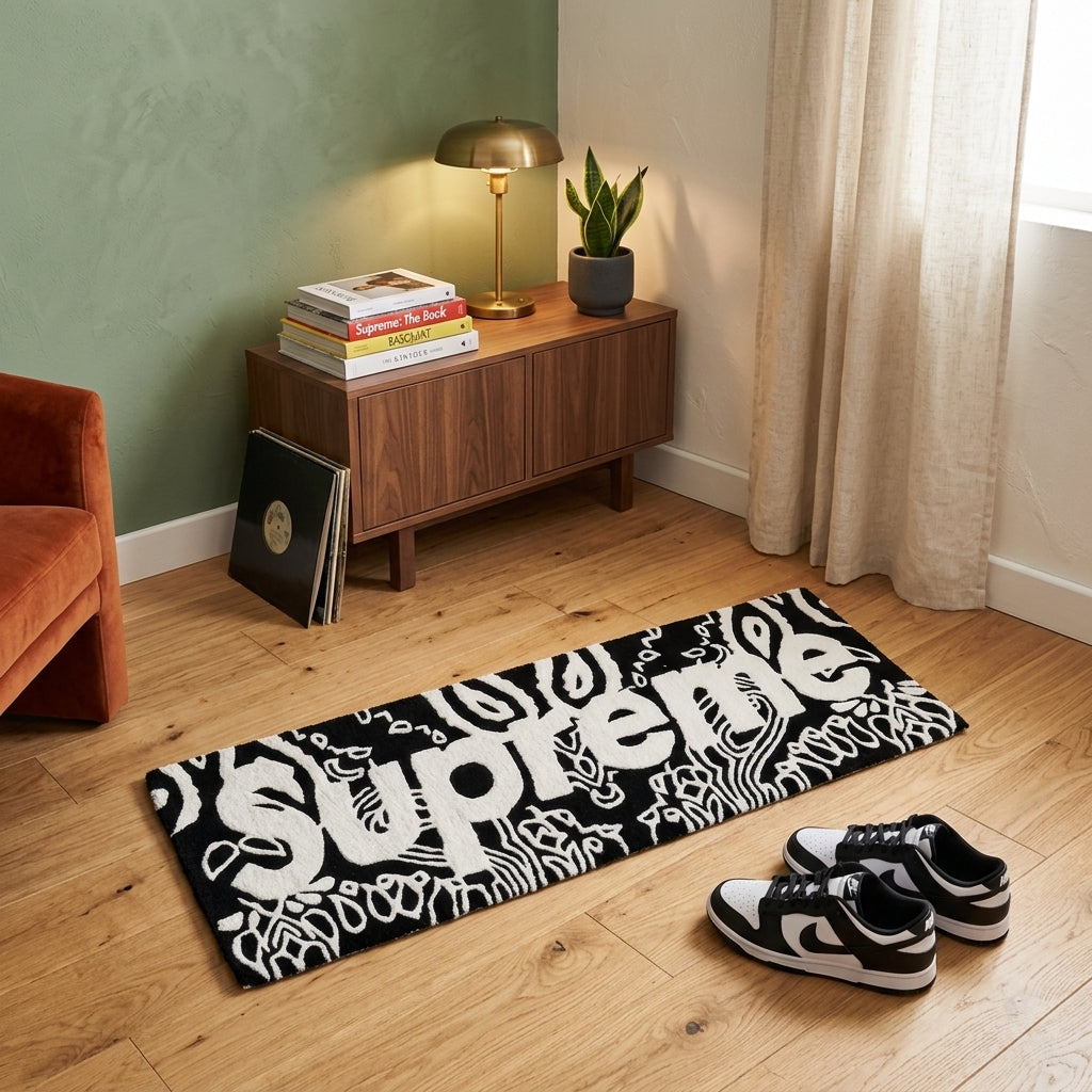 Supreme Logo x Bandana Hand-Tufted Rug