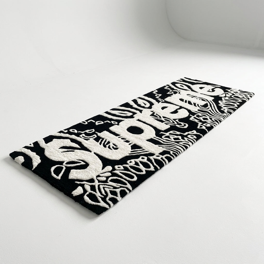 Supreme Logo x Bandana Hand-Tufted Rug