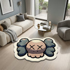 Kaws Face Custom Hand-Tufted Rug