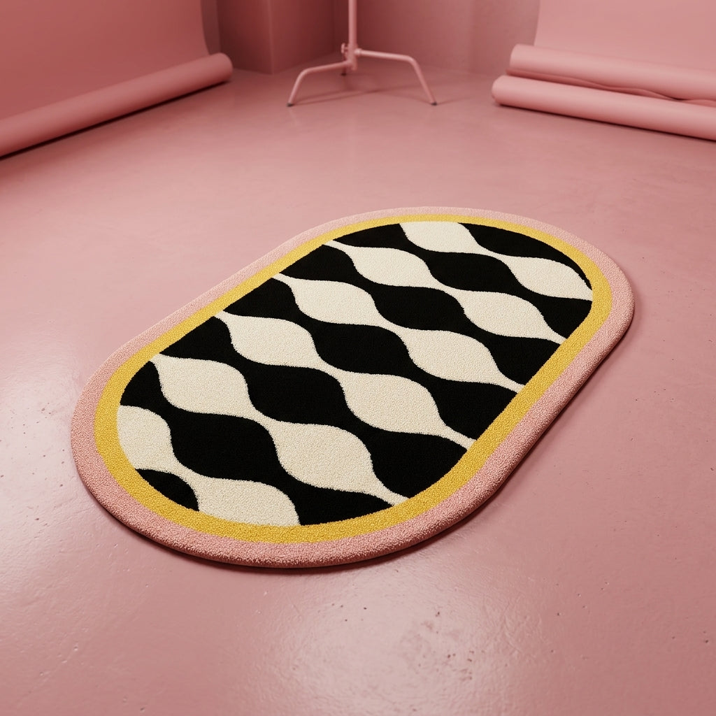 Wavy Oval Pop Ripple edition Rug by Just Rugs