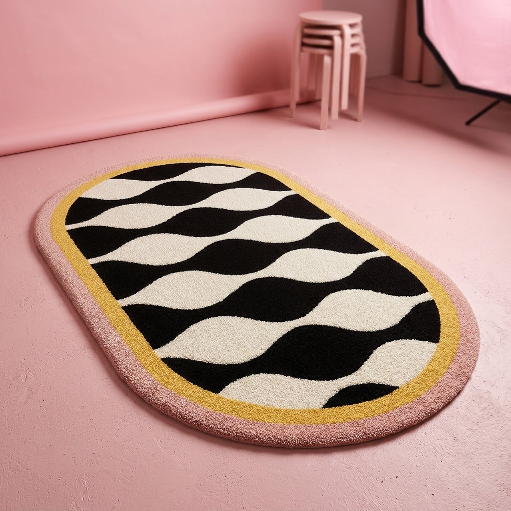 Wavy Oval Pop Ripple edition Rug by Just Rugs