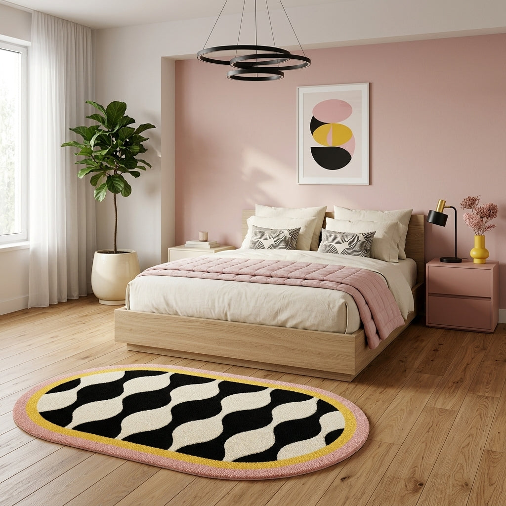 Wavy Oval Pop Ripple edition Rug by Just Rugs