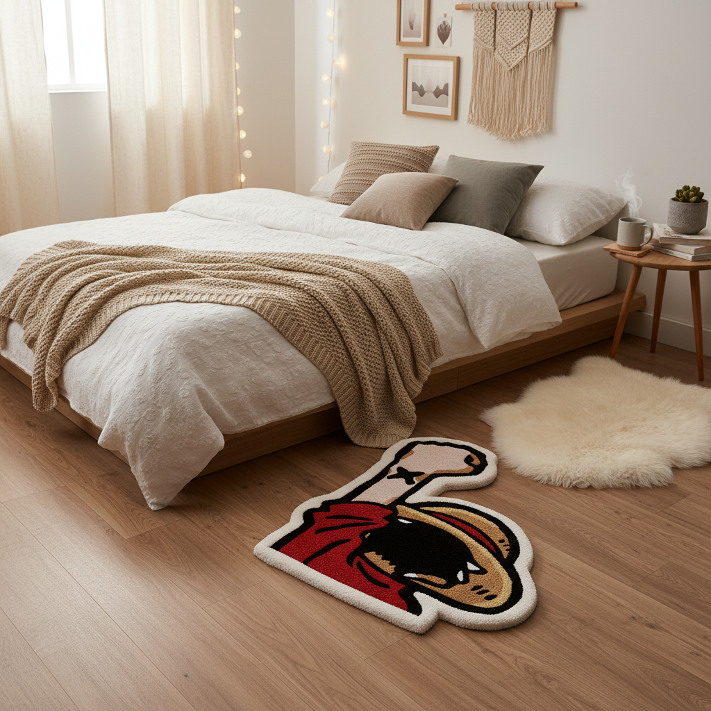 Luffy one piece hand tufted rug