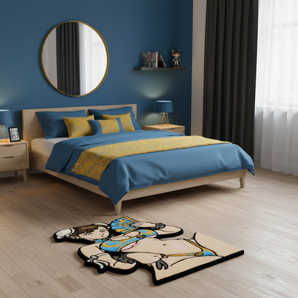 Street Fighter Chun-Li Mai Hand-Tufted Rug