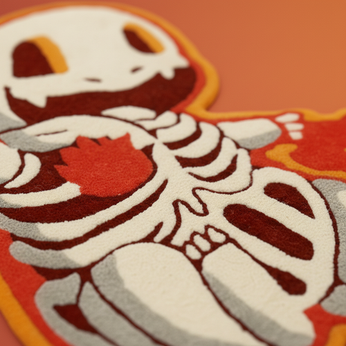 Charmander Skeleton Pokemon Rug