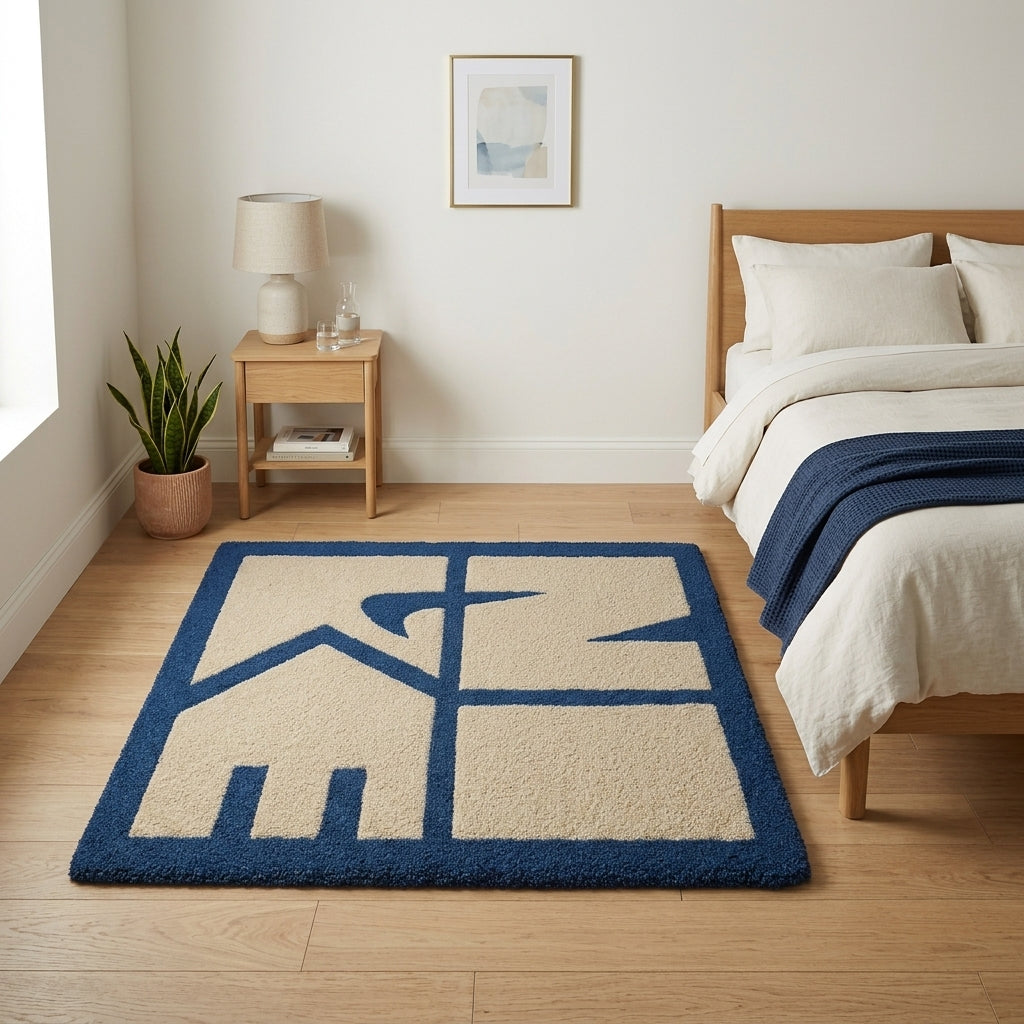 Blue and White  Rug