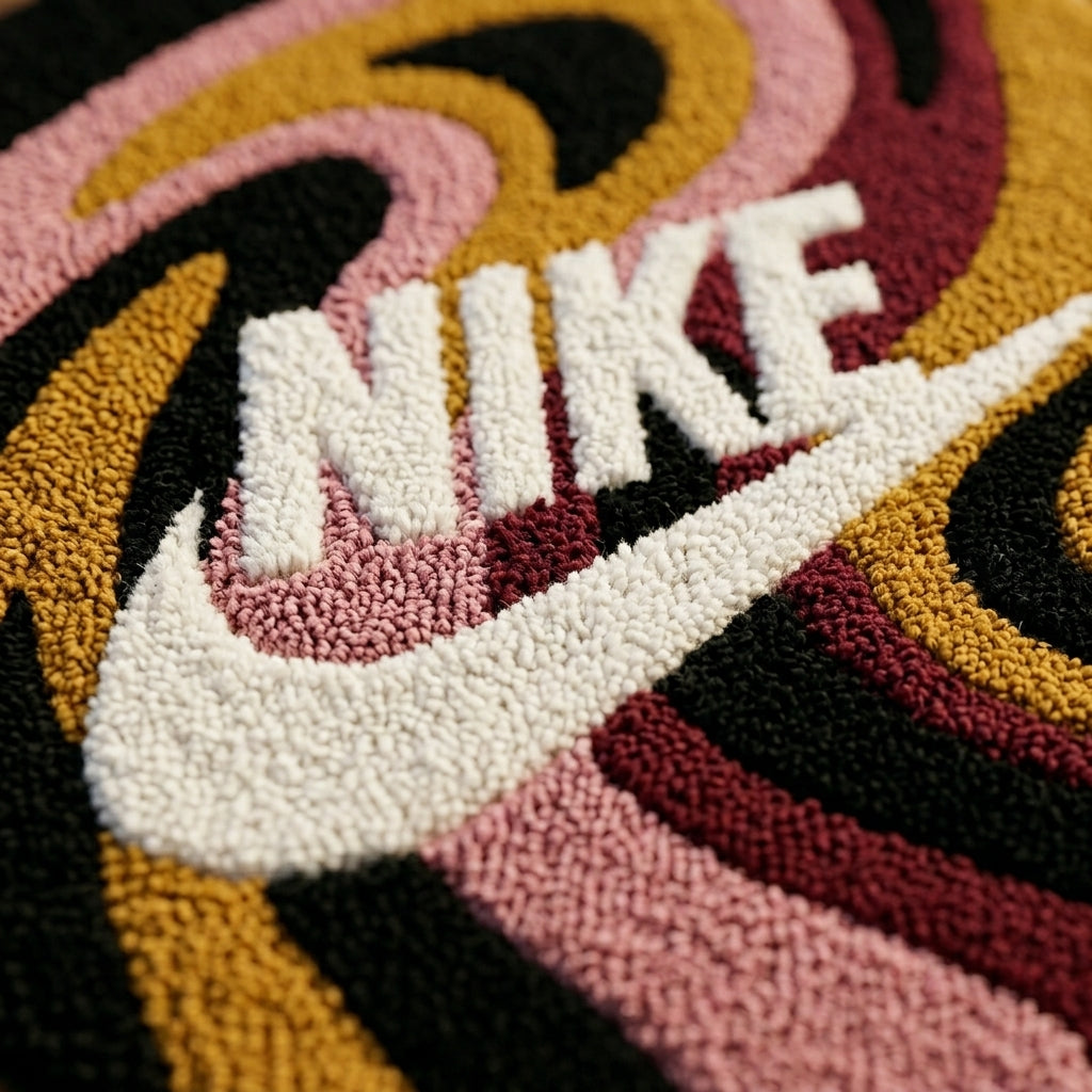 Round Multicolour Hand-Tufted Rug