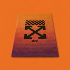 Off-White Inspired Arrow Rug – Orange Gradient Streetwear Tufted Rug