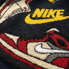 Nike Inspired Sneaker Collage Rug – Streetwear Round Hype Tufted Rug
