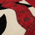 Air Jordan Chicago Sneaker Rug – Red White Nike Swoosh Tufted Rug