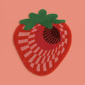 Fluffy 3D Tufted Abstract Strawberry Rug