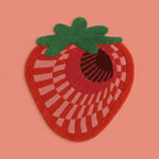 Fluffy 3D Tufted Abstract Strawberry Rug