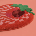 Fluffy 3D Tufted Abstract Strawberry Rug