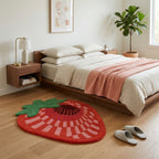 Fluffy 3D Tufted Abstract Strawberry Rug