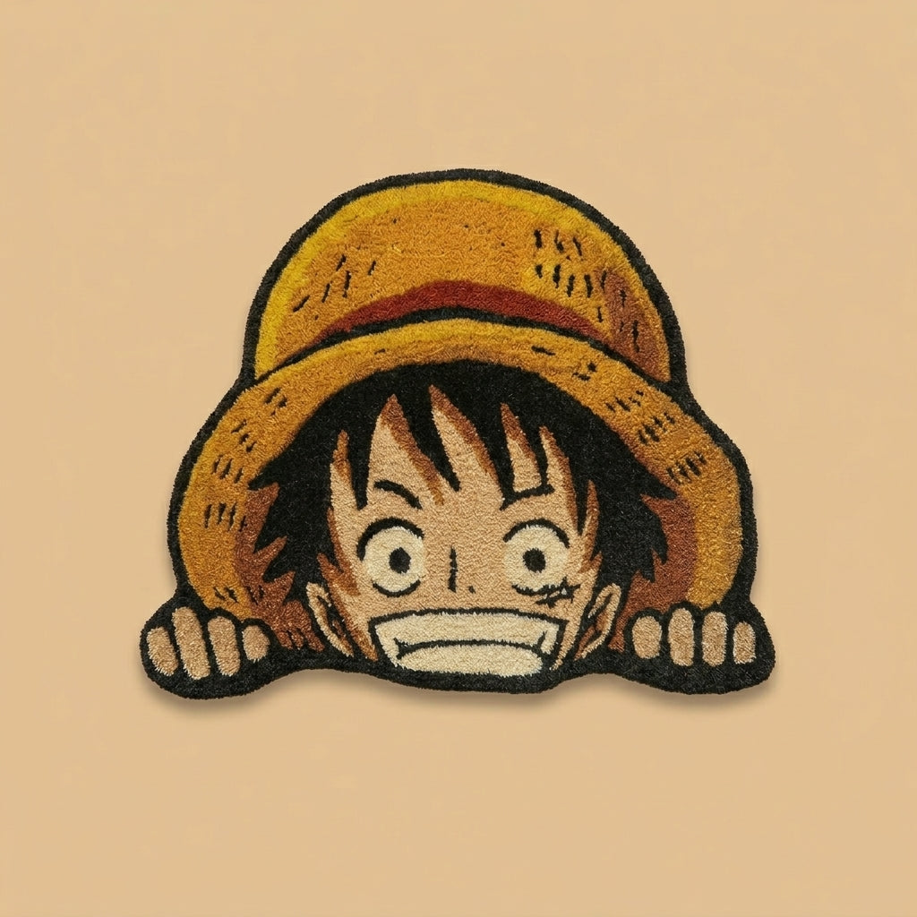 Luffy Peeking Hand-Tufted Rug