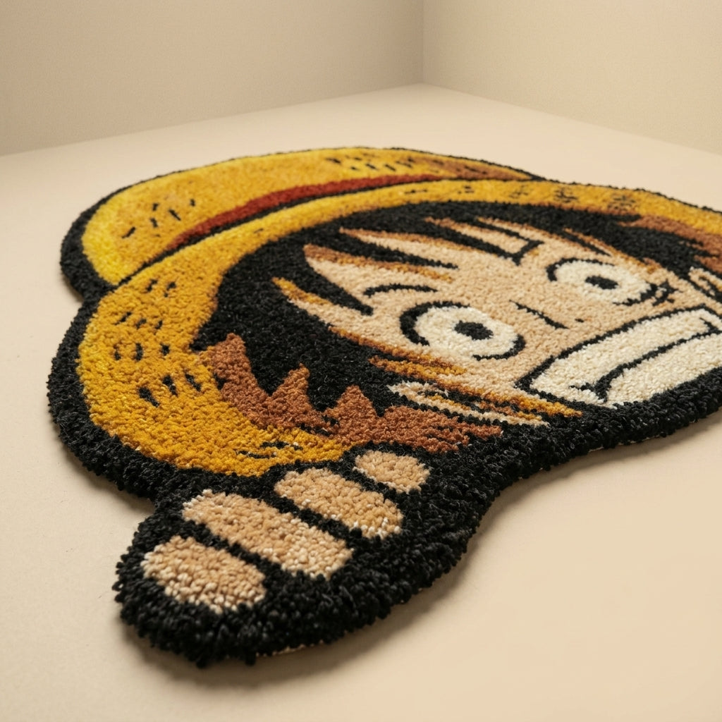 Luffy Peeking Hand-Tufted Rug