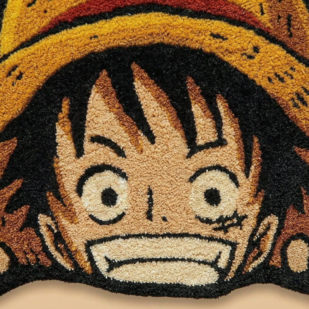 Luffy Peeking Hand-Tufted Rug