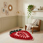 Strawberry Dream Tufted Rug – Handcrafted Novelty Accent Rug