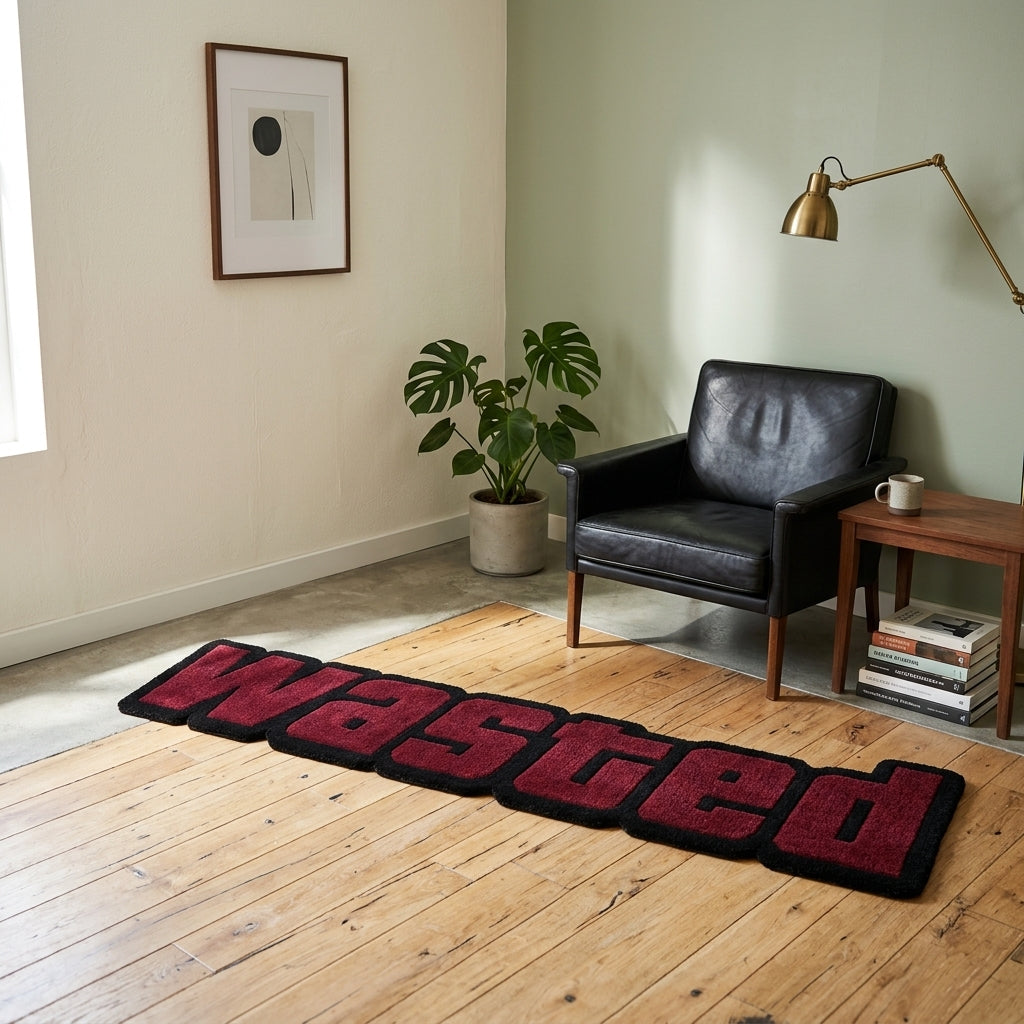 WASTED Statement Rug by Just Rugs