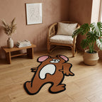 Stretched Jerry Cartoon Rug