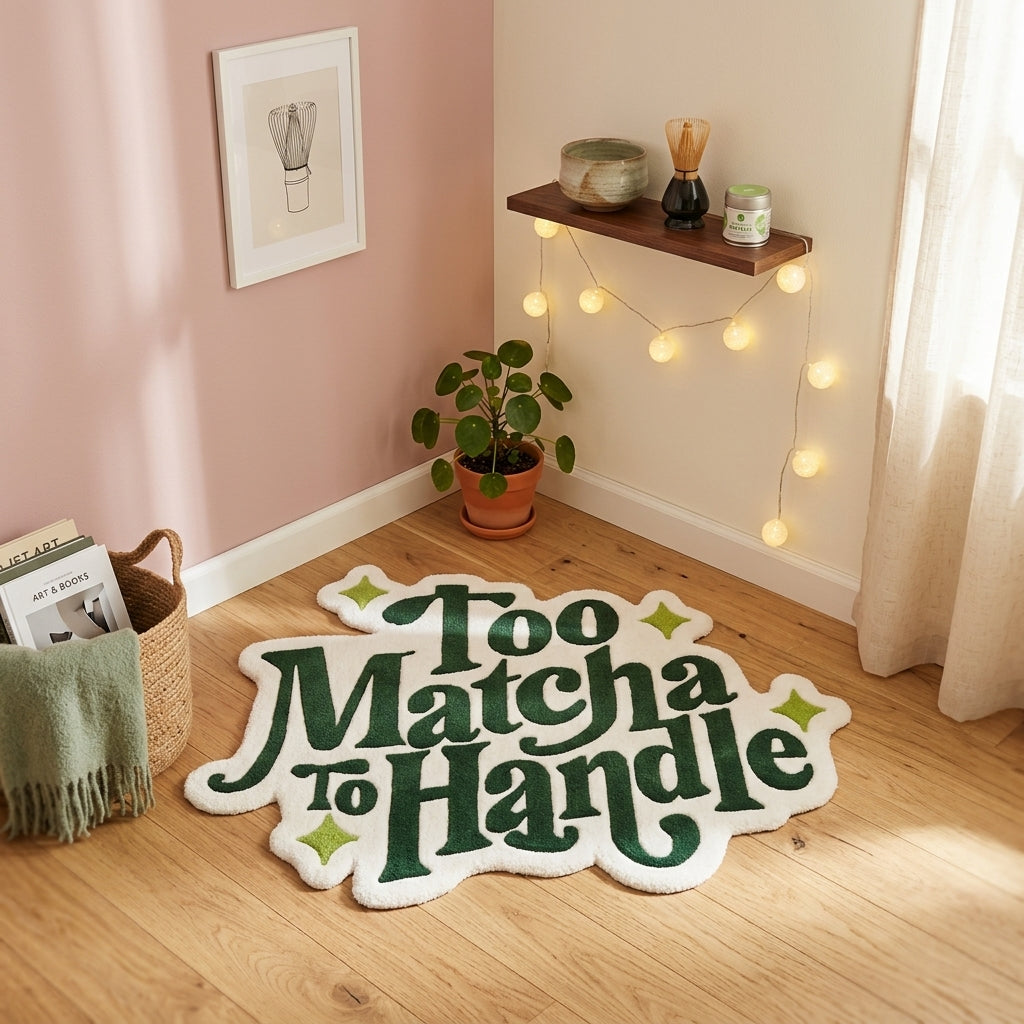 Too Matcha to handle- Aesthetic girls rug