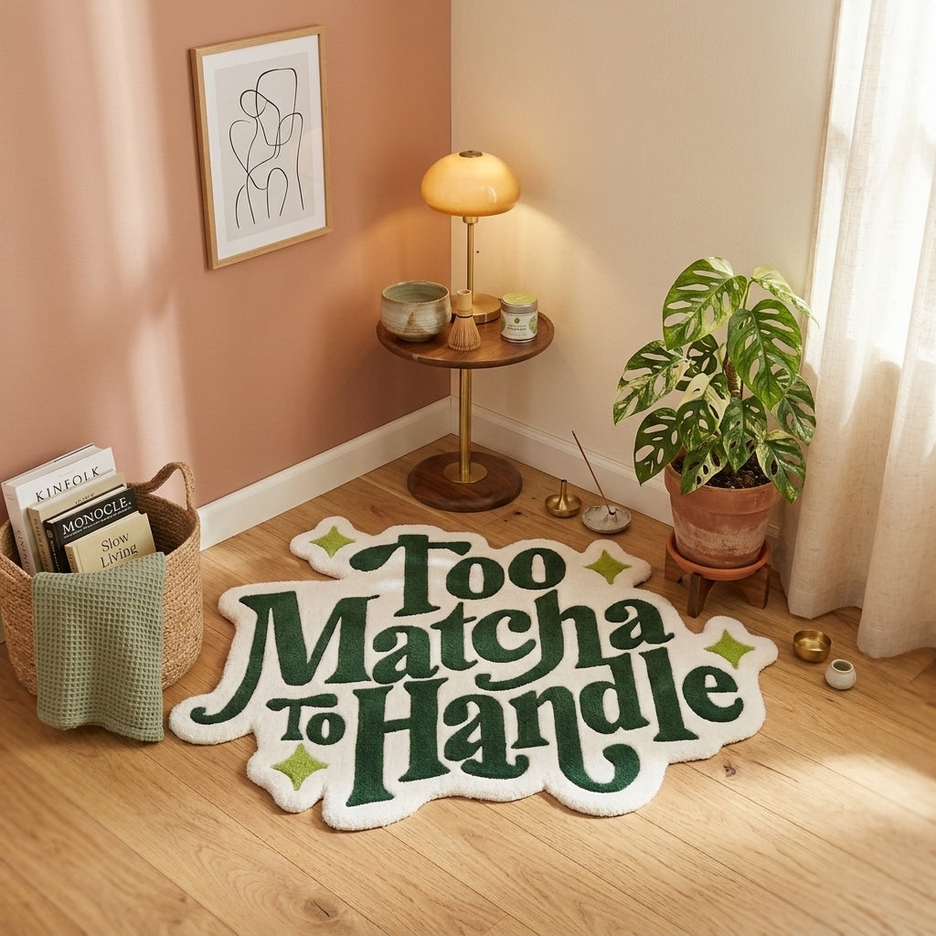 Too Matcha to handle- Aesthetic girls rug