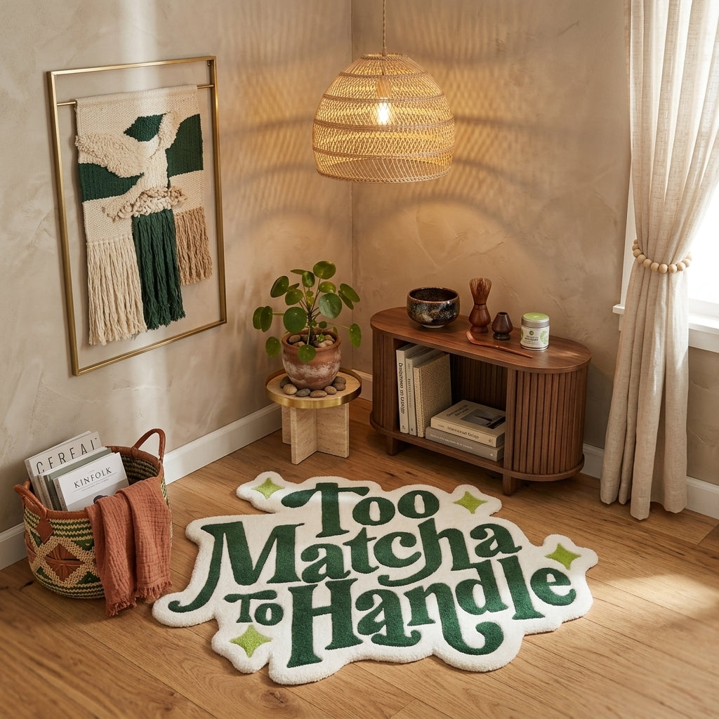 Too Matcha to handle- Aesthetic girls rug