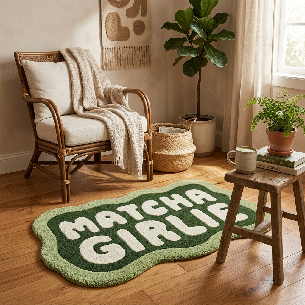 Matcha Girlie Shaped Accent Rug