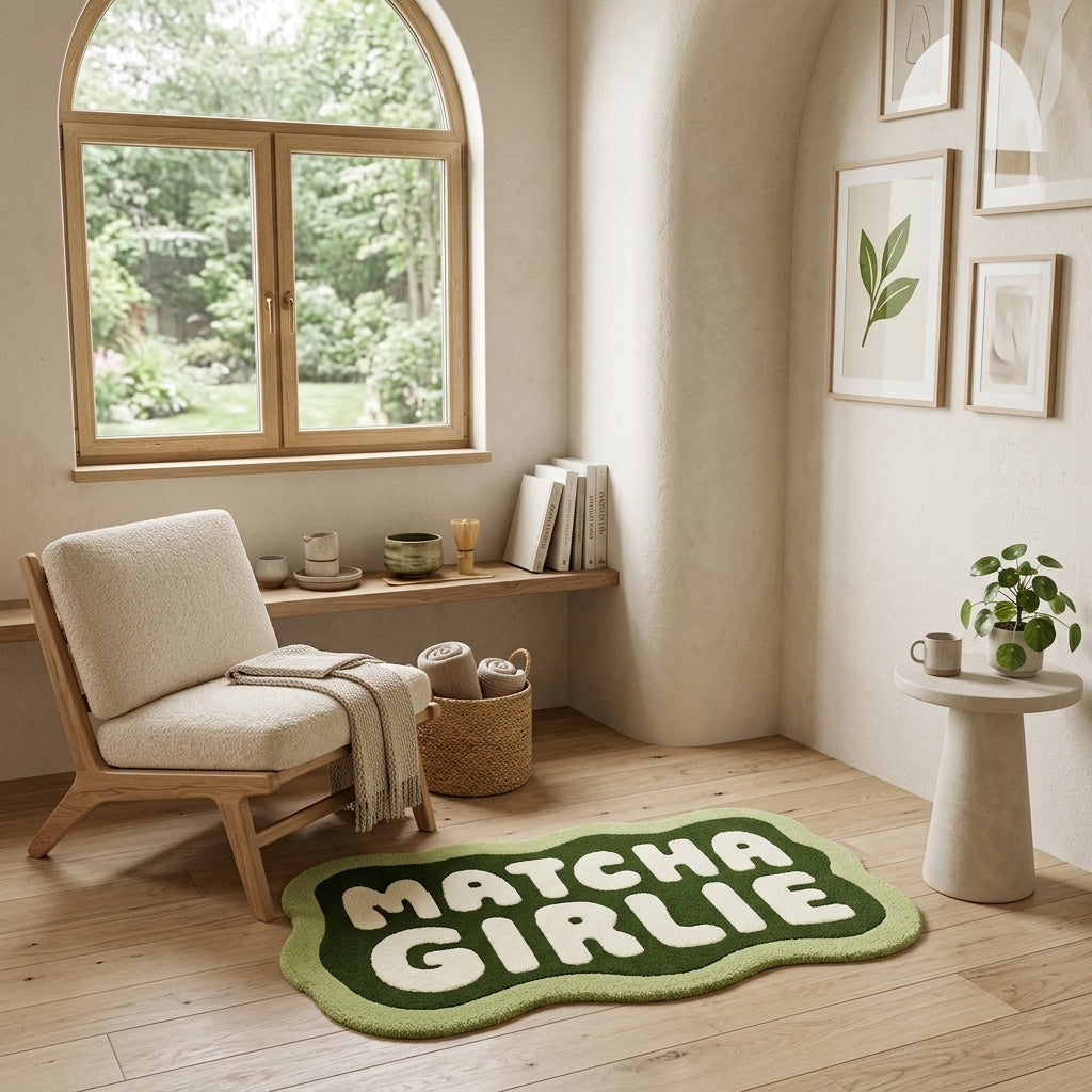 Matcha Girlie Shaped Accent Rug
