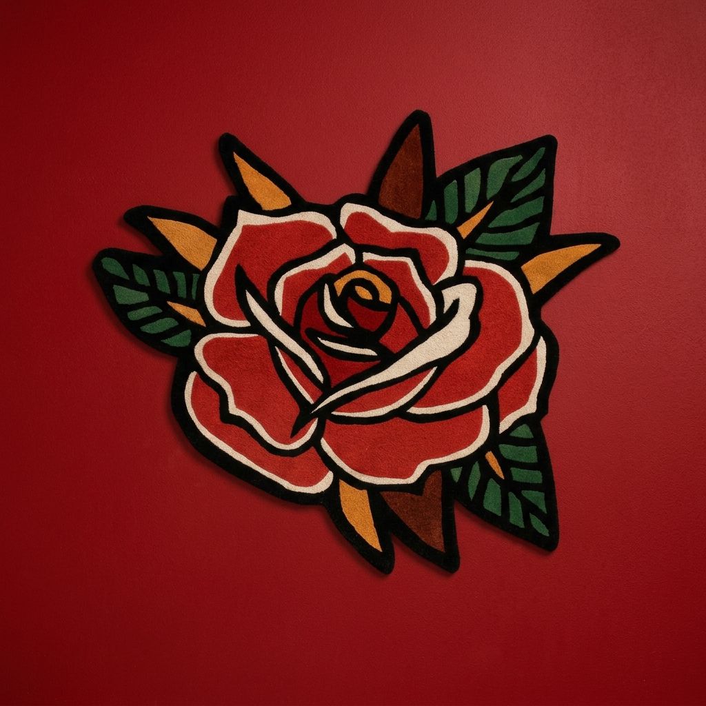 Tattoo Rose Rug – Just Rugs
