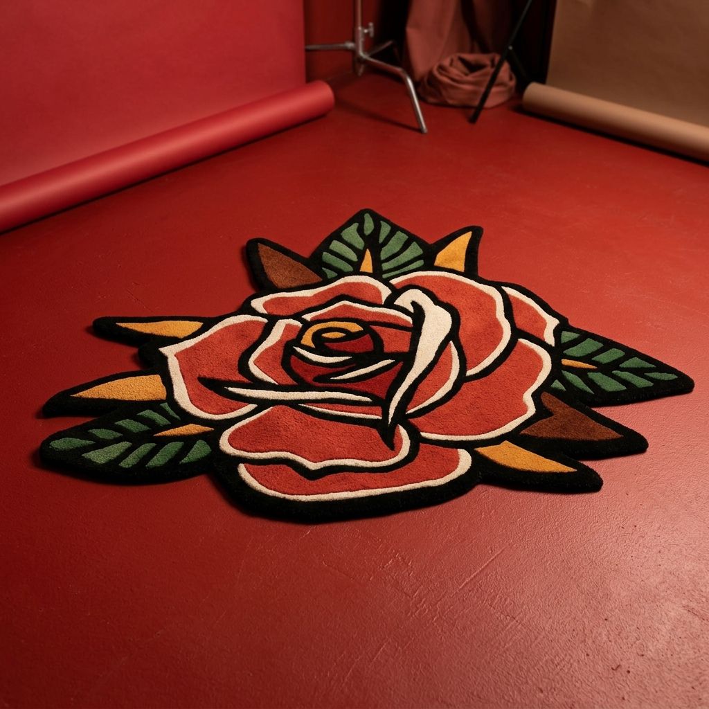 Tattoo Rose Rug