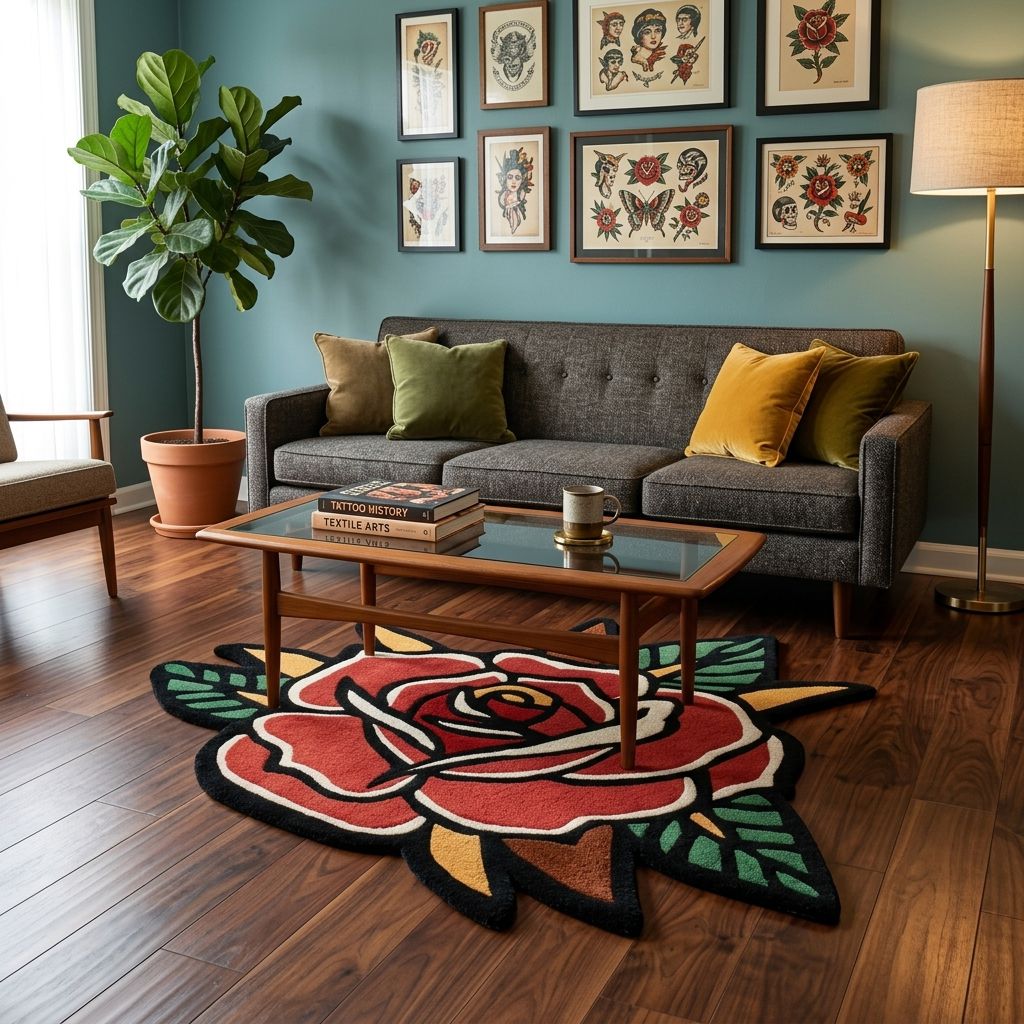 Tattoo Rose Rug