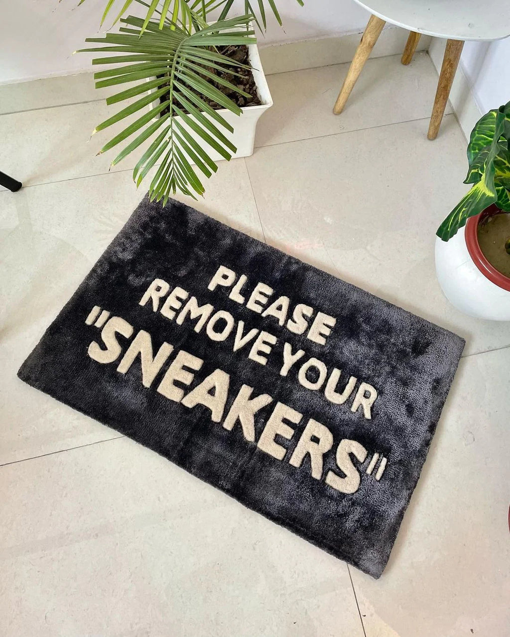 Please remove your sneakers